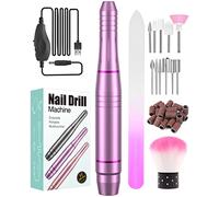 Fresa per Unghie Professionale, Sicuro, 11 in 1 Portatile kit Manicure e Pedicure Elettrico,20000 RPM Velocità Regolabile, Trapano Chiodo per Casa e Salone con Set Strumenti di Lucidatura