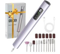Fresa per unghie senza fili, cordless Nail Drill Set con 19 accessori, 6 velocità regolabili, lima elettrica per unghie con luce LED e display per manicure e pedicure