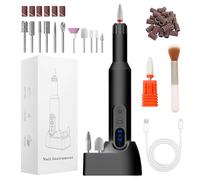 Fresa per Unghie, tagliaunghie 12 in 1 per unghie in gel 18000 giri/min, tagliaunghie elettrico, ricaricabile tramite Type-C, 3 velocità regolabili, set per manicure e pedicure