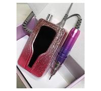 Fresa per unghie, Trapano for unghie elettrico portatile 35000 RPM, manicure for file E ricaricabile senza fili, levigatrice for unghie, dispositivo di rimozione del gel, strumenti for lucidare(Pink)