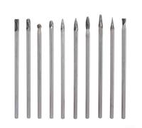 Fresa per utensili rotanti 6 x 6 x 150 mm con testa a taglio singolo in carburo massiccio e gambo da 6 mm, per la lavorazione di rame, alluminio, lega, ferro, marmo, giada, acciaio, vetro, legno e