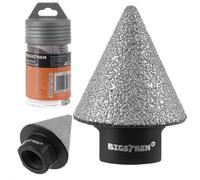 Fresa Punta Conica Sega a Tazza Diamantata M14 Per Gres Porcellanato Cemento