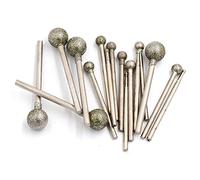 Fresa rotante, con rivestimento diamantato, per fresa a sfere, per incisione, vetro, piastrelle, intaglio, rimozione di materiale (5 pz-2,35 x 0,5 mm)