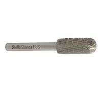 Fresa rotativa HSS cilindrica testa raggiata - taglio 2 con rompi truciolo