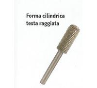 FRESA ROTATIVA HSS FORMA CILINDRICA TESTA RAGGIATA