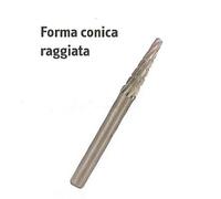 FRESA ROTATIVA HSS FORMA CONICA RAGGIATA