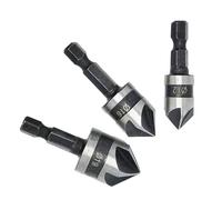 Fresa Smeriglio - Frese per Svasare con Codolo Esagonale - Set Punte Svasatrici Resistente 90 Gradi Per Riparazione Legno, Fresatura E Rimozione Sbavature - Confezione Da 3