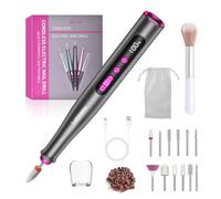 Fresa Unghie, Fresa per Unghie Professionale Gel Manicure e Pedicure Elettrico,35000RPM Velocità Regolabile,Intelligente Led Portatile Ricaricabile Lima Elettrica Unghie Portatile Fresa,Nail Drill