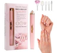 FRESA UNGHIE SET PER MANICURE PEDICURE LIMA RICARICABILE 5 PUNTE LEVA CUTICOLE