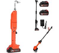 Fresatrice Elettrica Da Giardino A Batteria 21v,Mini Zappa Elettrica Per Scavare,Coltivatore Leggero Con Lame In Acciaio Al Manganese,Doppio Interruttore Di Sicurezza,Per Diserbare(Electric hoe)