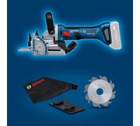 Bosch Professional 18V System Fresa universale a batteria GFF 18V-22 (incl. fresa laterale Ø 105 mm, sacchetto raccoglipolvere, piastra clip, chiave perno, inserto, L-BOXX, senza batteria/caricabatt.)