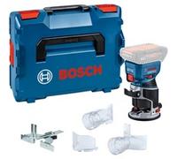 Bosch Professional 18V System Rifilatore a batteria GKF 18V-8 (incl. guida parallela, 2 adattatori aspiratore rifilatura, protez. trucioli, pinza 8 mm, chiave, L-BOXX, senza batteria/caricabatteria)