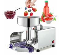 Fresatrice per pomodori in acciaio inossidabile, pressa elettrica per alimenti da 450 W per salsa fatta in casa, ideale per la preparazione di pomodori, fragole e mirtilli