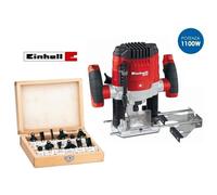 Fresatrice verticale 1100W con set 12 frese in box di legno EinhellBT-RO 1100