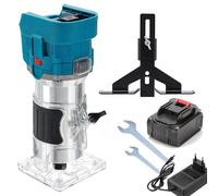 Fresatrice Verticale a Batteria 800W Rifilatore Fresa Legno Trimmer Router