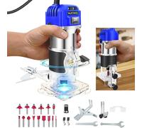 Fresatrice Verticale Legno, 800W 4000-33000 RPM 6 Velocità Variabili Legno Rifilatrice Elettrica con 15 pezzi 1/4 Fresatura Cuter, Basi Laminatore di Legno Elettrico