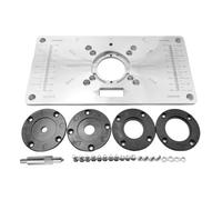 Fresatrice Verticale Legno, Banco Fresa per Legno, con 4 Anelli E Viti per Banchi, Inserto con Piastra in Lega di Alluminio, 235 Mm X 120 Mm X 8 Mm, per Panche per Lavorazione Del Legno