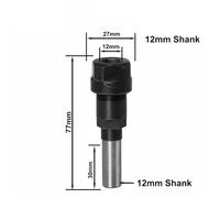 Fresatrici, 1 pezzo 1/4" 8mm 12mm 1/2" gambo punta asta di prolunga pinza incisione macchina estensione fresa for legno(12mm Shank)