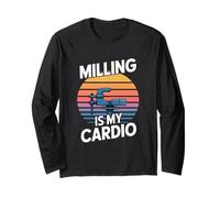 Fresatura è Il Mio Cardio Divertente macchinista retrò Vaporwave Maglia a Manica