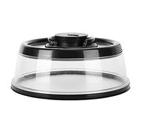 Freschezza del coperchio del cibo per alimenti a vuoto mantenendo una copertura facile da pressa cucina strumento per la conservazione del film ambientale silicone ABS 19x19x7 5 cm (Nero)