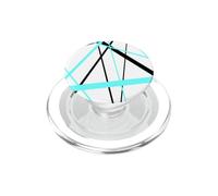 Fresco Aqua-Green Linee Diagonali Accenti Neri PopSockets PopGrip per MagSafe