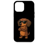 Fresco Bassotto Cartone Animato Divertente Salsiccia Cane Custodia per iPhone 12 Pro Max