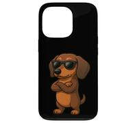 Fresco Bassotto Cartone Animato Divertente Salsiccia Cane Custodia per iPhone 13 Pro