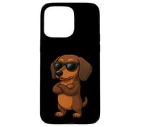 Fresco Bassotto Cartone Animato Divertente Salsiccia Cane Custodia per iPhone 15 Pro Max