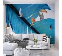 Fresco Bello Colorato Piume Pappagallo Uccelli In Volo 3D Carta da Parati Premium Aspetto Della Seta Studio Soggiorno Camera Letto Parete Divano Muro-200cm×140cm