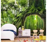 Fresco Bello Magico Foresta Sentiero Uccelli In Volo Moderna Carta Da Parati 3D Seta Pregiata Testurizzata Ideale Per La Camera Letto Del Soggiorno-430cm×300cm