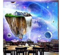 Fresco Bello Paese Delle Meraviglie Cielo Stellato Romantico Collina 3D Carta da Parati Premium Aspetto Della Seta Studio Soggiorno Camera Letto Parete Divano Muro-200cm×140cm