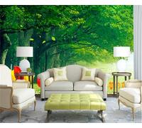 Fresco Bello Verde Bosco Alberi Note Carta Da Parati 3D Seta lusso Studio Sala Pranzo Divano Camera Per Mobili Letto Soggiorno Tv Muro-150cm×105cm