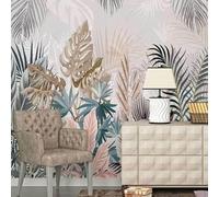 Fresco Colorato Tropicale Piante Foglie Bello 3D Carta da Parati Tessuto in Seta Ufficio Sala Pranzo Divano Camera Soggiorno TV Sfondo Muro-200cm×140cm