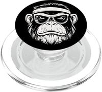 Fresco divertente scimmia/scimpanzé viso con occhiali da sole e fascia PopSockets PopGrip per MagSafe