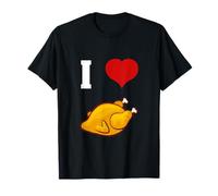 Fresco e divertente I Love Pollo Amo il pollo arrosto Maglietta