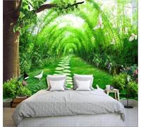 Fresco Elegante Raffinato Boschetto Di Bambù Sentiero Moderna Carta Da Parati 3D Seta Pregiata Testurizzata Ideale Per La Camera Letto Del Soggiorno-400cm×280cm