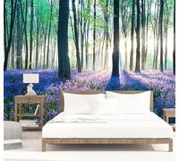 Fresco Elegante Soleggiato Foresta Lavanda Carta Da Parati 3D Seta lusso Studio Sala Pranzo Divano Camera Per Mobili Letto Soggiorno Tv Muro-300cm×210cm