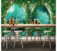 Fresco Fiabesco Foresta Alce Paese Delle Meraviglie Carta Da Parati 3D Seta lusso Studio Sala Pranzo Divano Camera Per Mobili Letto Soggiorno Tv Muro-430cm×300cm