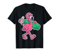 Fresco Flamingo Golf Occhiali da Sole Cartoon Maglietta
