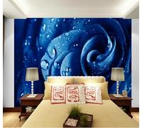 Fresco Goccia D'Acqua Bello Blu Rosa Carta Da Parati 3D Seta lusso Studio Sala Pranzo Divano Camera Per Mobili Letto Soggiorno Tv Muro-200cm×140cm