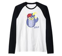 Fresco Gufo Dormire Tipo Notte Attiva Luna con asterisco Maglia con Maniche Raglan