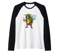 Fresco Miele Bee Estate Festa Vacanza Maglia con Maniche Raglan