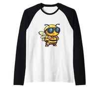 Fresco Miele Bee Estate Vibes Fumetto Maglia con Maniche Raglan
