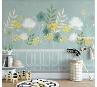 Fresco Minimalista Elegante Botanico Floreale 3D Carta Da Parati Lusso Casa Soggiorno Divano Mobili Floreale Camera Letto TV Sfondo Muro-200cm×140cm