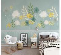 Fresco Minimalista Elegante Botanico Floreale Moderna Carta Da Parati 3D Seta Pregiata Testurizzata Ideale Per La Camera Letto Del Soggiorno-250cm×170cm