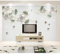 Fresco Noi Ginkgo Biloba Fiore Farfalla 3D Carta Da Parati Seta Testurizzata Alta Qualità Soggiorno Divano Camera Letto Pranzo Casa Muro-430cm×300cm