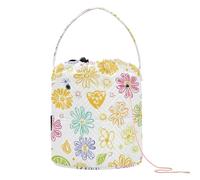 Fresco Primavera Semplice Fiori Colorati Crochet Tote Bag Portatile Crochet Viaggio per Ferri da Maglia bolsas para hilos de Crochet