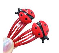 Fresco Ragazze Clip di Capelli/Corda Dei Capelli Rosso Coccinella Forma Stereo Hairpin Elastico Dei Capelli Corda Per Gli Adolescenti Capelli