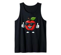Fresco Red Cartoon Apple con occhiali da sole Canotta