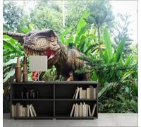Fresco Verde Foresta Animali Dinosauri 3D Carta da Parati Premium Aspetto Della Seta Studio Soggiorno Camera Letto Parete Divano Muro-200cm×140cm
